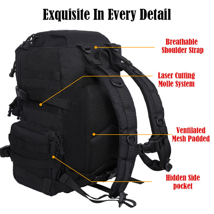 Outdoor-Rucksack für Reisen, Wandern und Camping mit mehreren Fächern